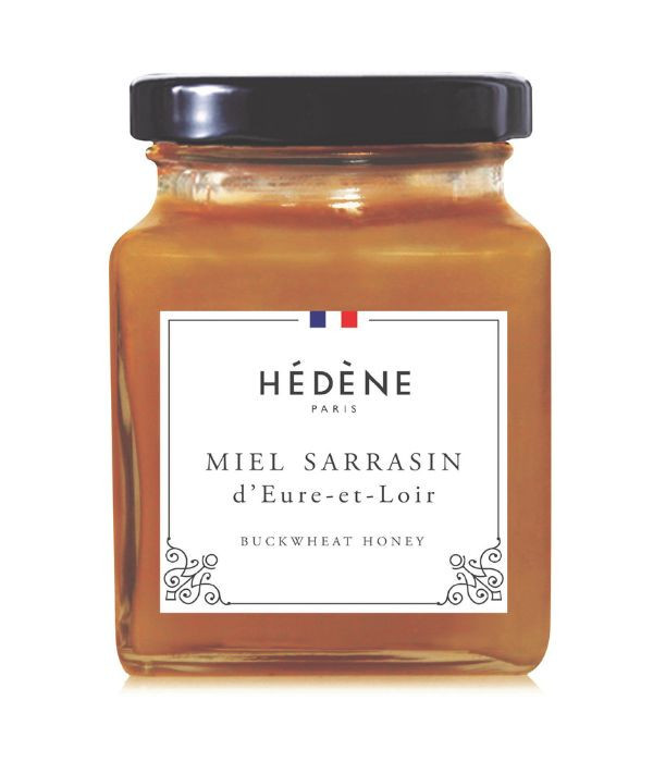Pot de miel de sarrasin de la région de Berry, aux arômes boisés et à la saveur intense.