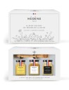 Coffret pour Lui : miels raffinés et pastilles pour une dégustation élégante.