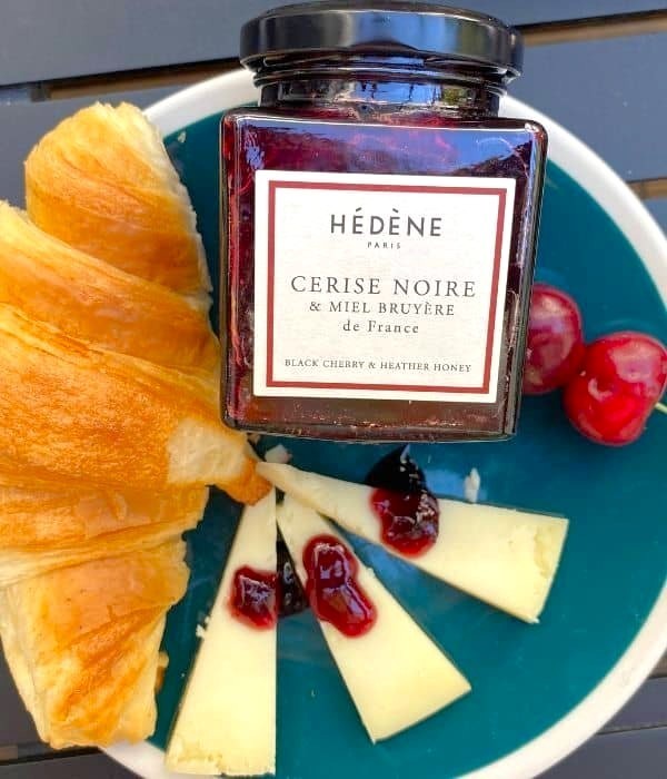 Black cherry and honey jam - tart and caramelised