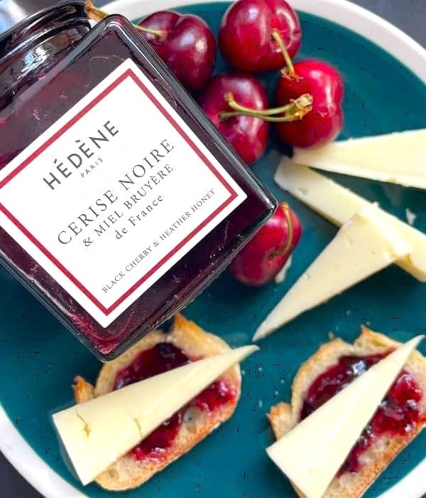 Black cherry and honey jam - tart and caramelised