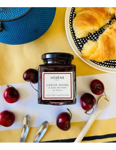 Confiture Cerise Noire et miel - acidulée et caramélisée