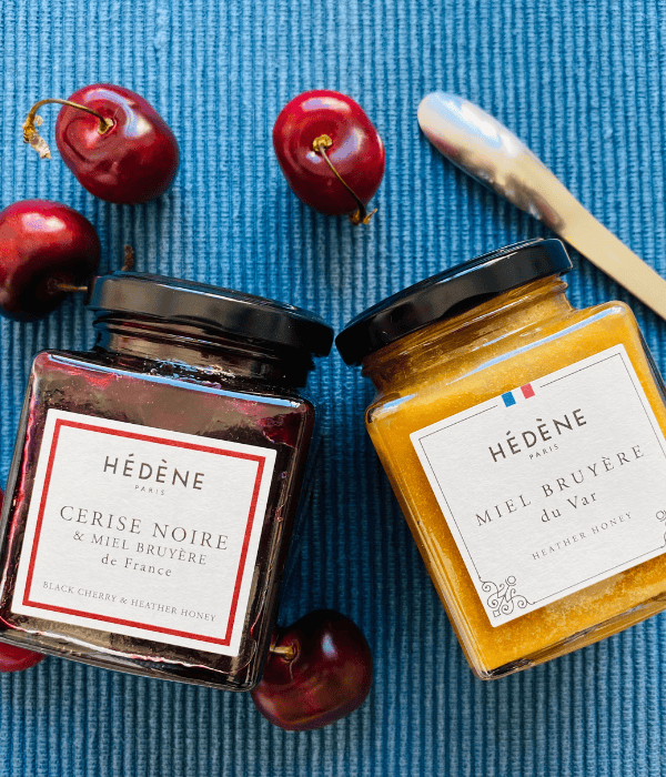 Black cherry and honey jam - tart and caramelised